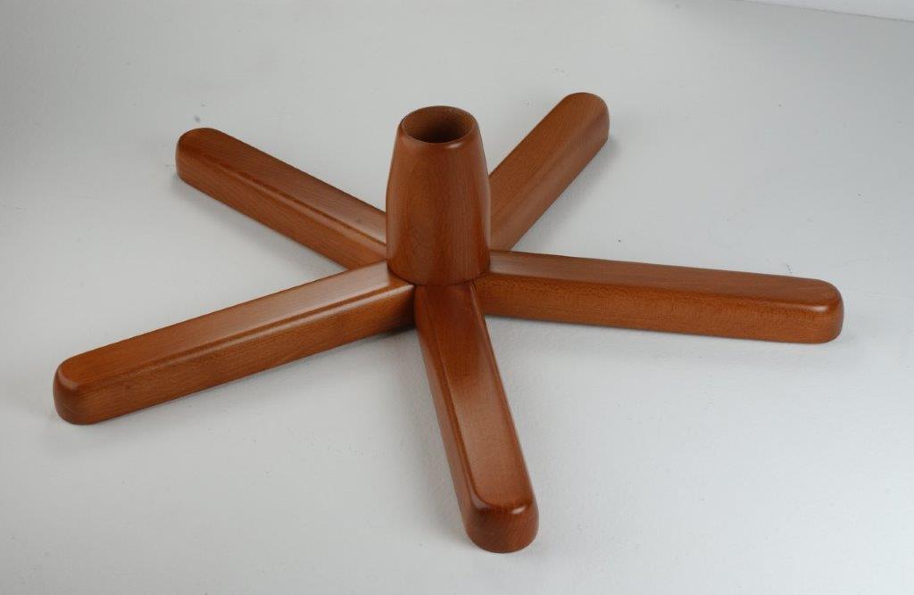 Wooden swivel base for office chair