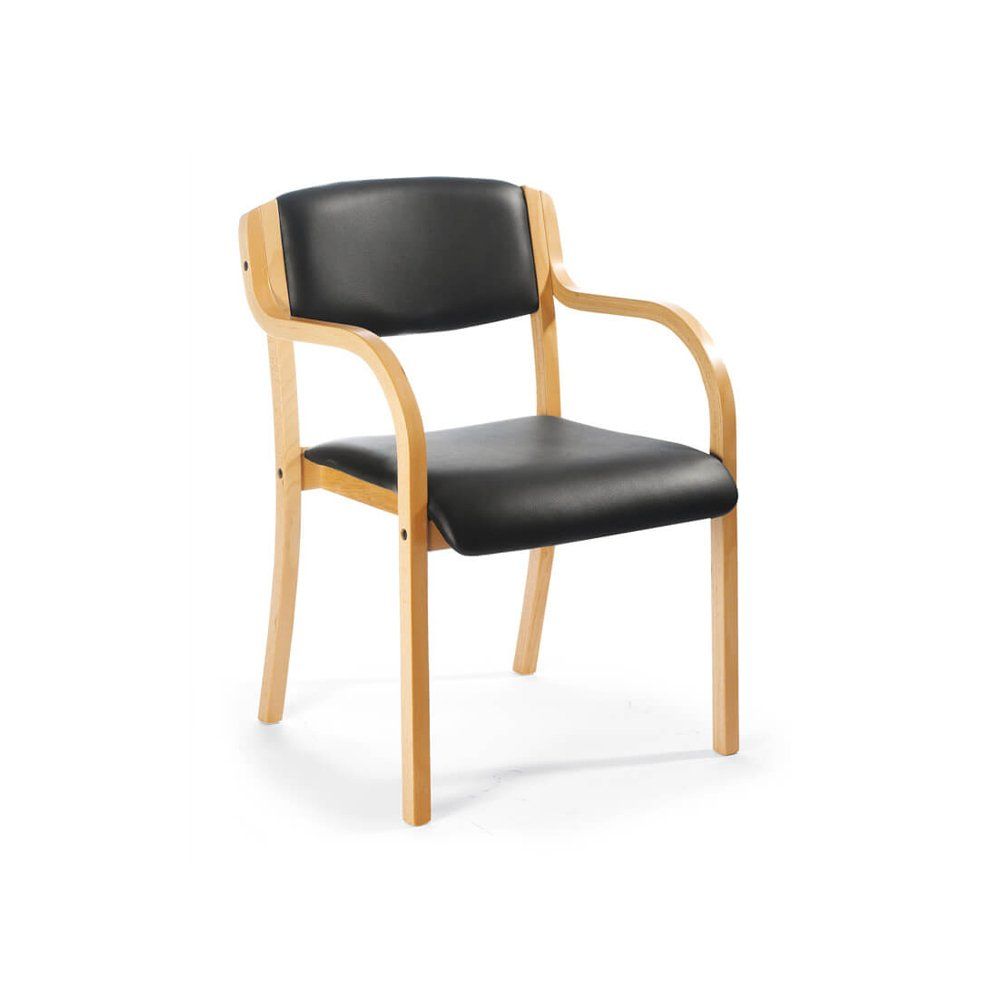 Seniors chair with armrests and black seat