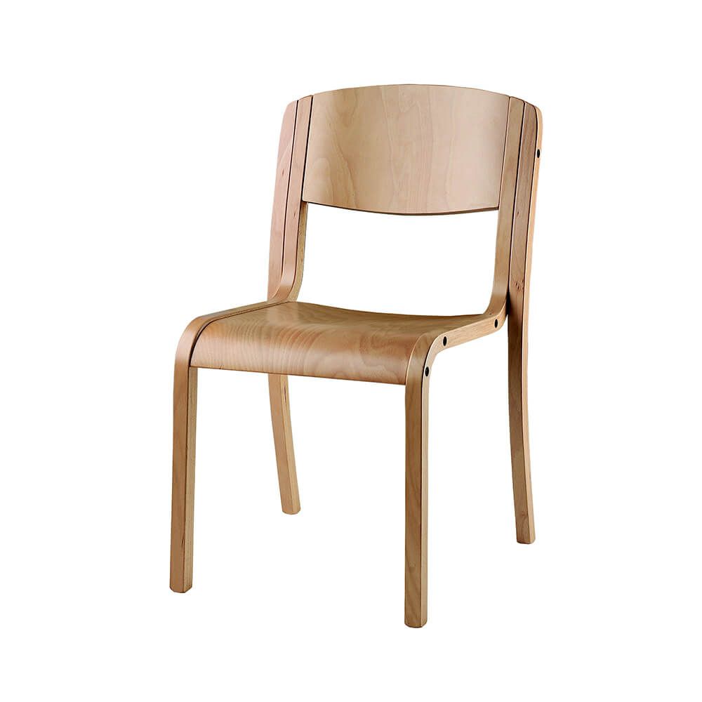 Wooden seniors chair without armrests