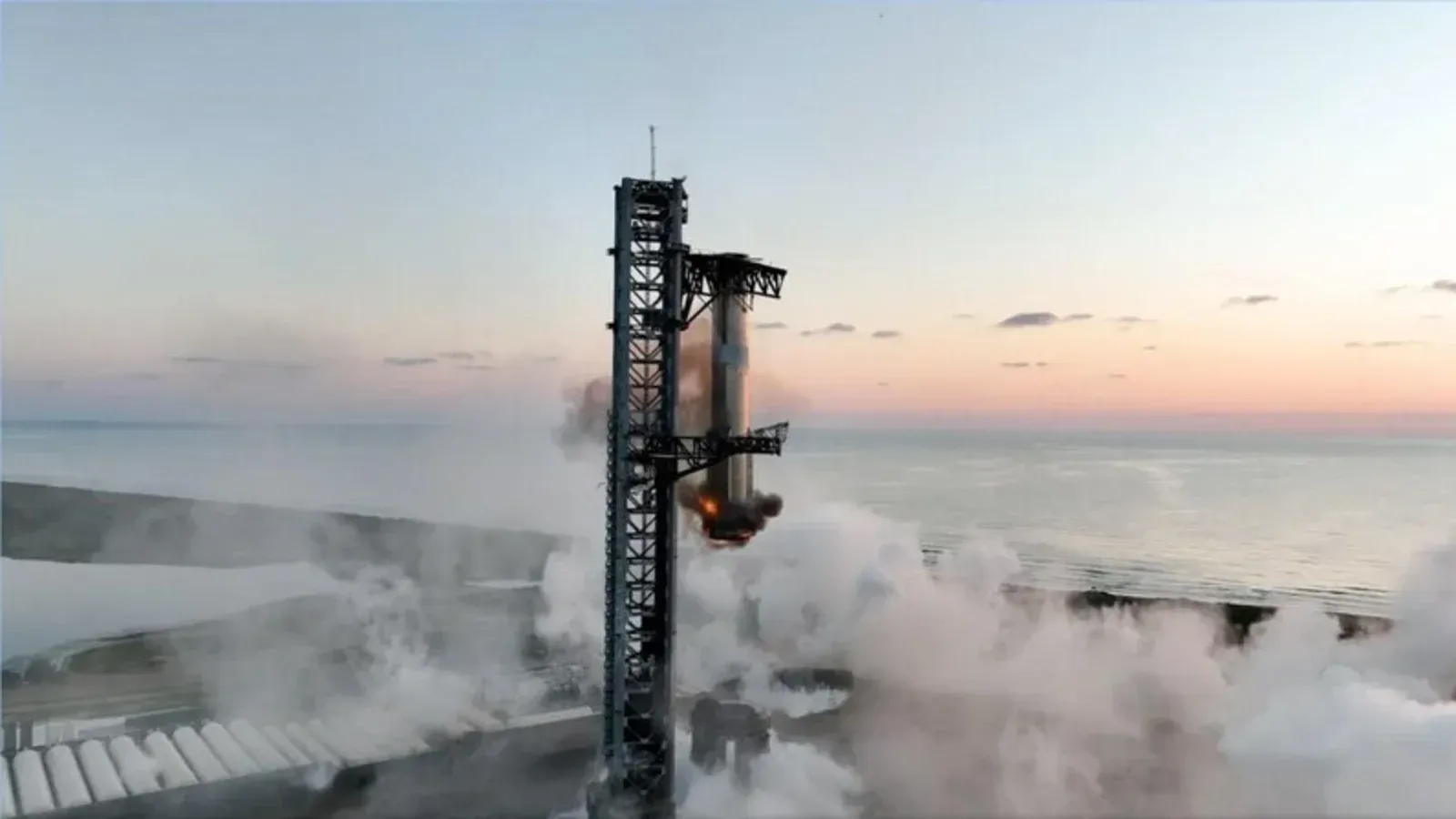 The property is located just a stone’s throw from the SpaceX Starbase - and a short drive from the company’s beachfront launch site in Boca Chica. (Picture: SpaceX / Handout/Anadolu via Getty Images)