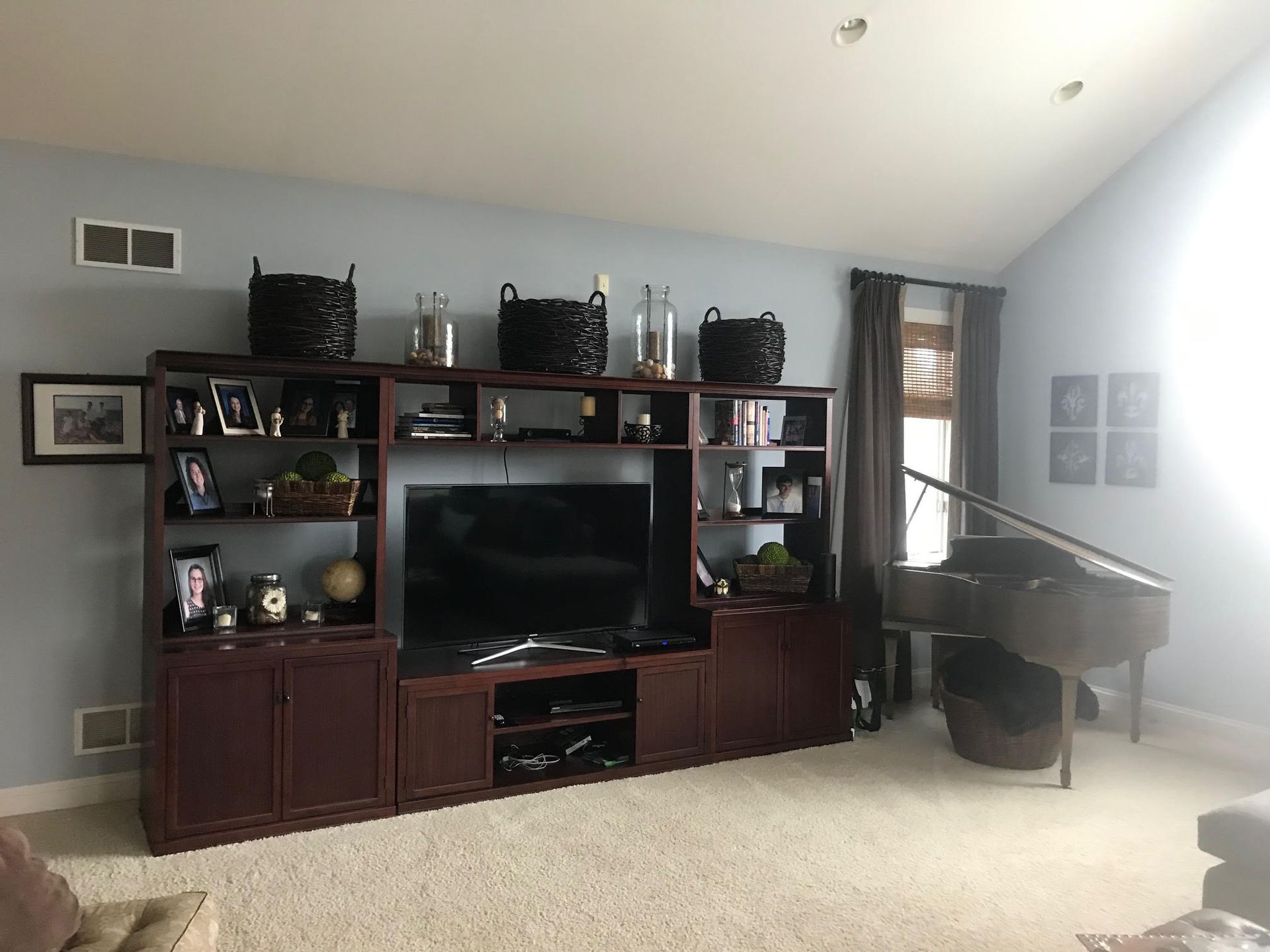 Living Area With Display Cabinets