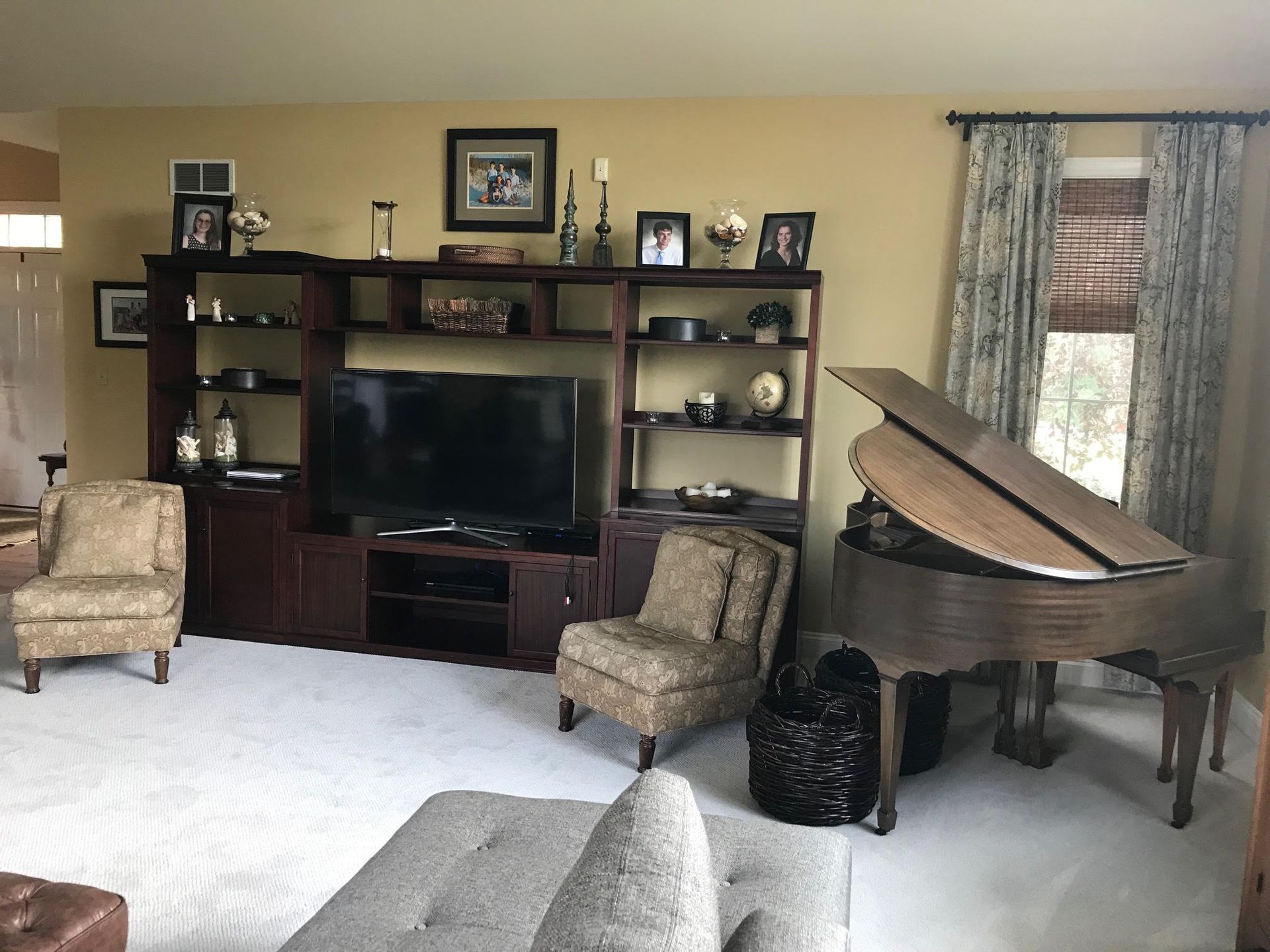 Living Area With Piano