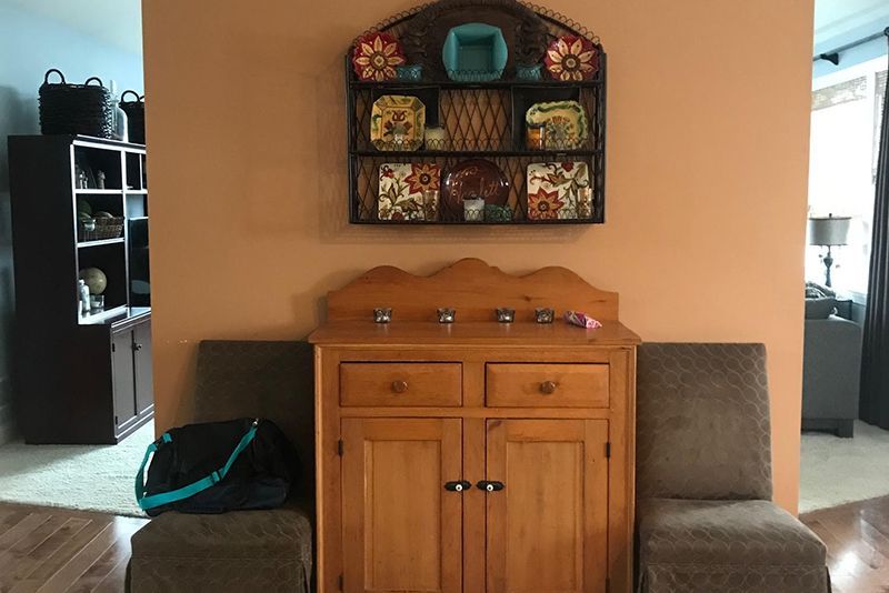 Two Chairs And Wooden Cabinet
