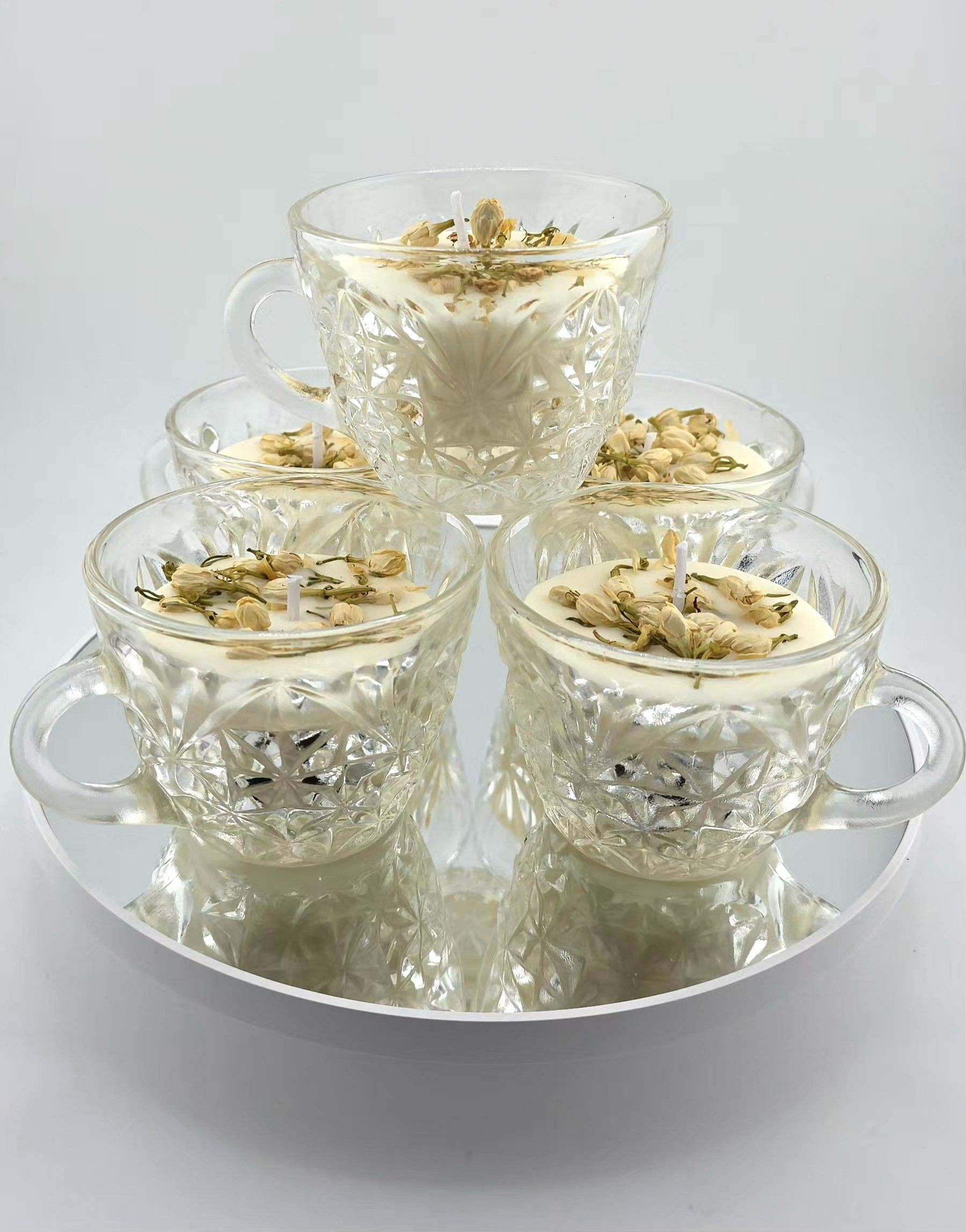 Vintage Anchor Hocking Arlington Punch Cup Candle - Set of 5