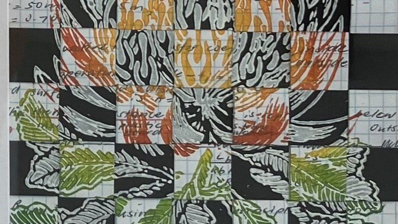 artwork woven lino prints