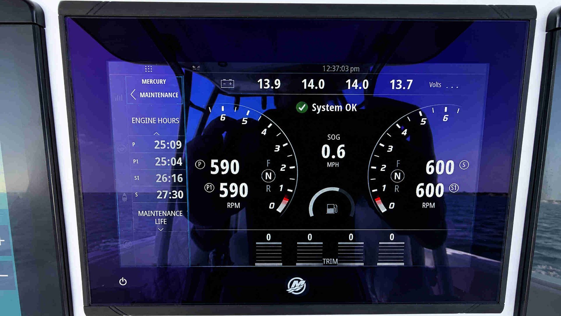 Digital dashboard screen showing speed and vehicle metrics on a dark interface
