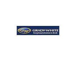 The grady white logo is on a white background.