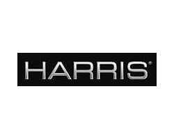 A black and white logo for harris on a white background.