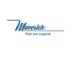 The logo for maverick fish the legend.