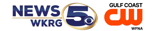 Logos for News 5 WKRG and Gulf Coast CW.