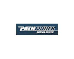 The pathfinder angler driven boats logo is on a white background.