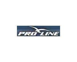 A pro line logo with a bird on it on a white background.