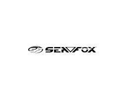 A black and white logo for Sea Fox on a white background.