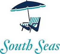 The logo for south seas shows a chair under an umbrella.