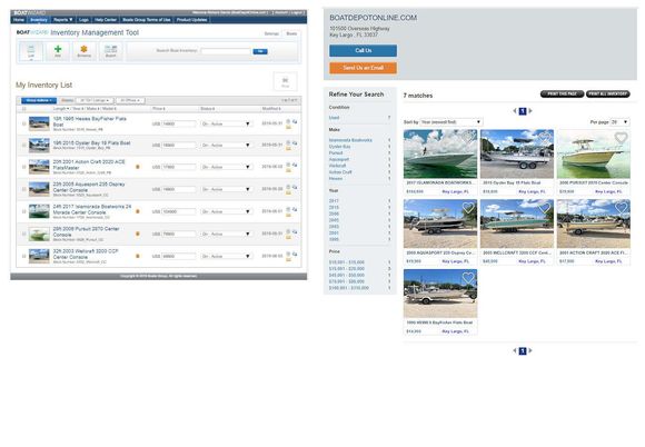 The Marine Web will maintain your boat and service ads on your Boat Trader Online account.