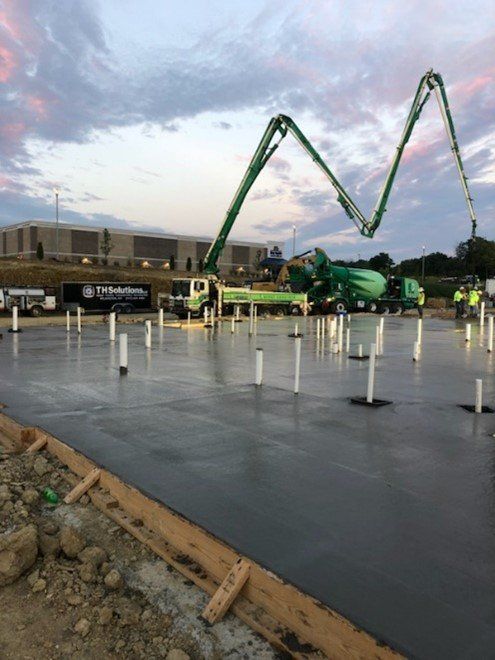Wide Lot Finished Paving Concrete — Wilmington, OH — TH Solutions, LLC