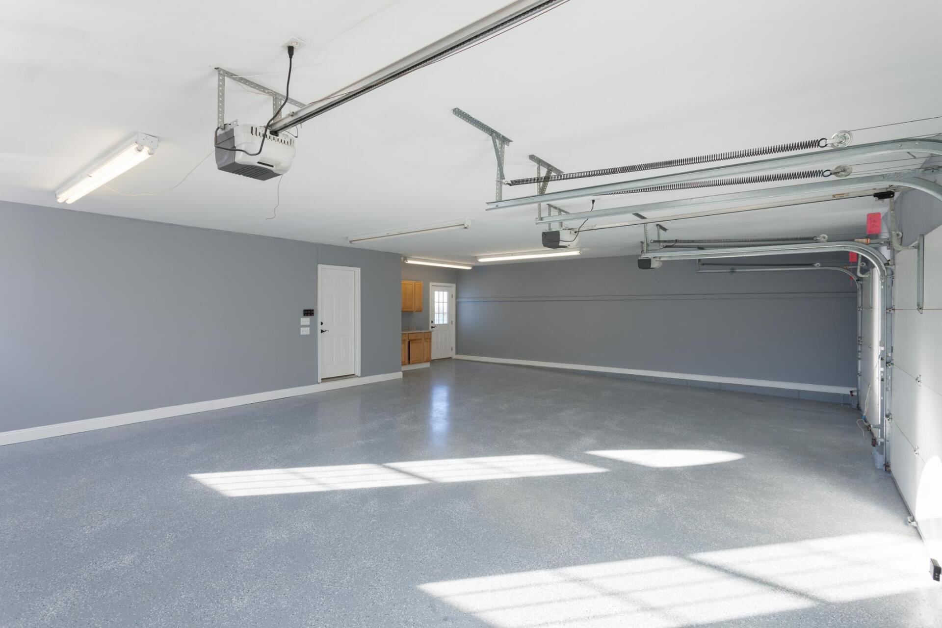 newly installed epoxy in the floor