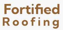 "Fortified Roofing" text in brown.