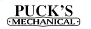 PUCK'S MECHANICAL logo with bold text and a stylized underline,