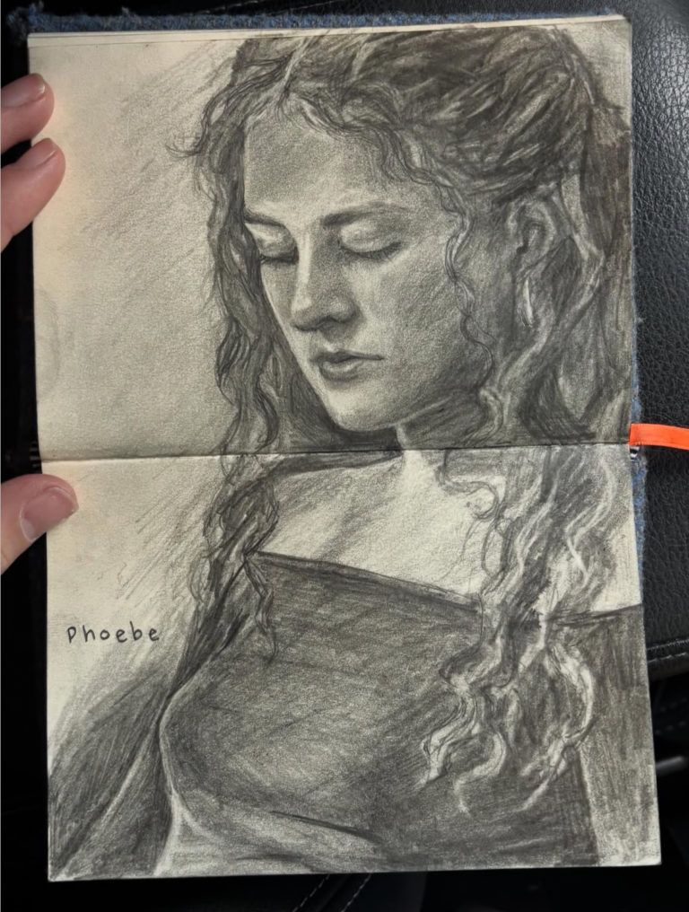 Artist of the month Phoebe Graham sketch work