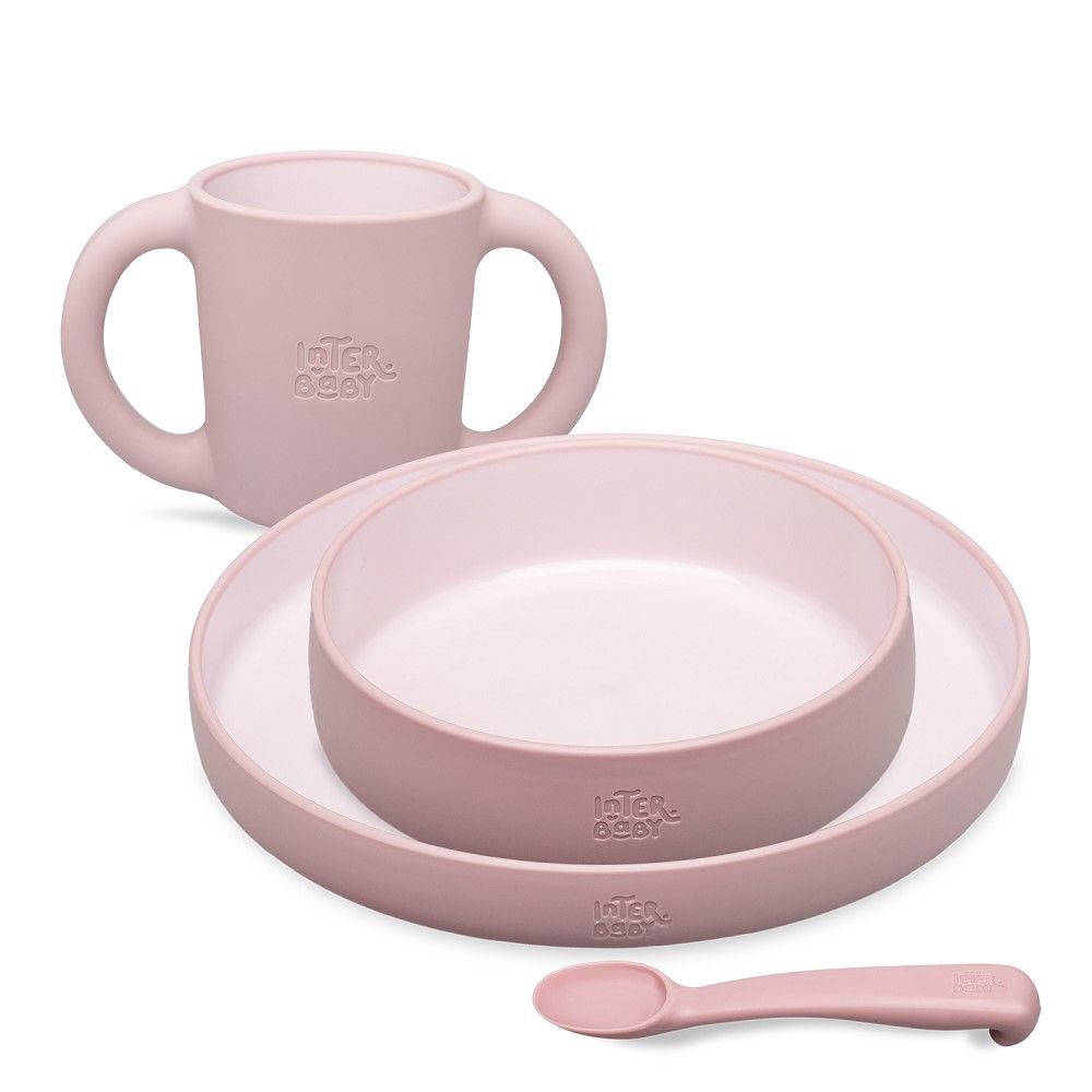 Interbaby Kinderservies - Leerservies Roze
