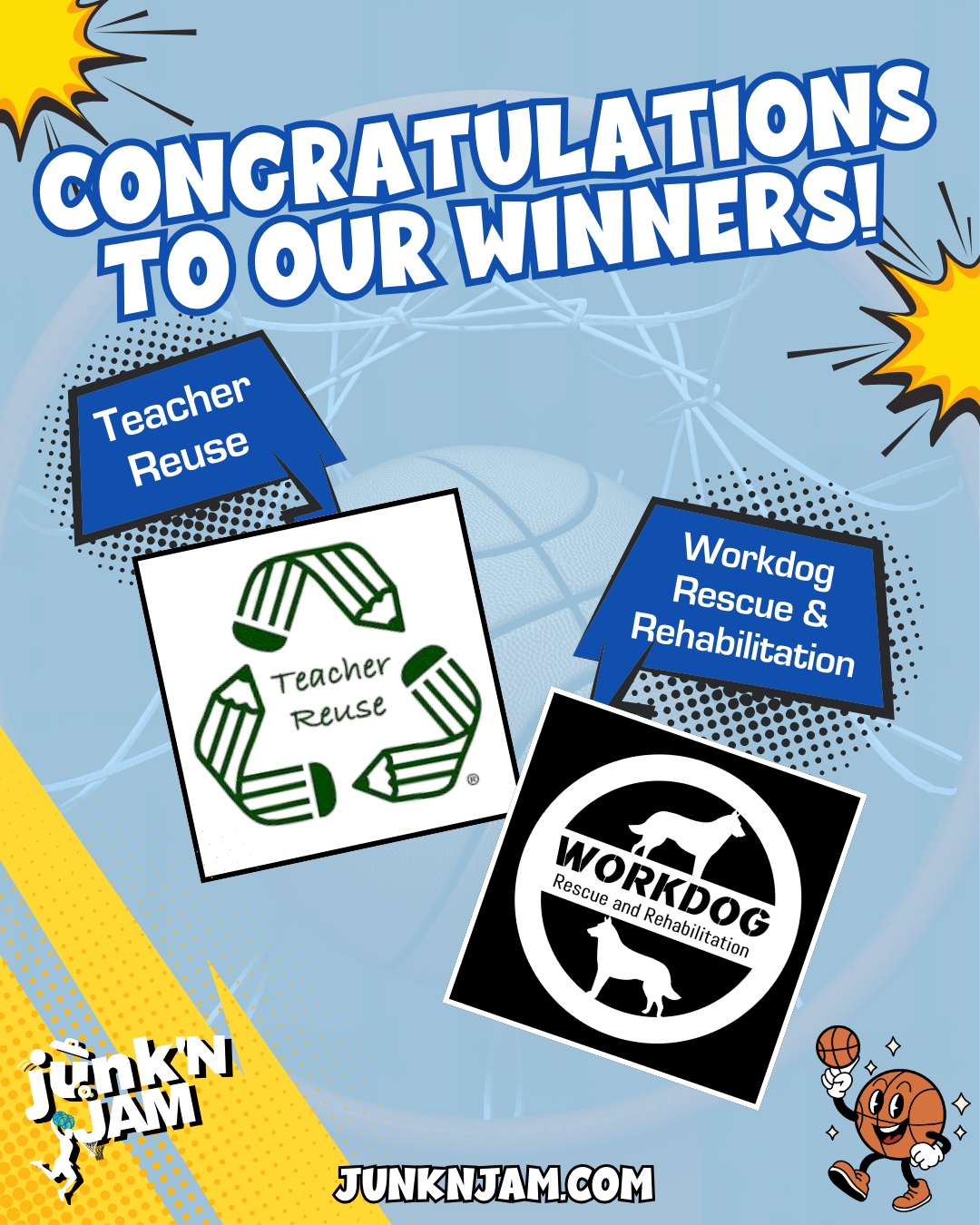 Nonprofits, Teacher Resuse and Workdog Rescue and Rehabilitation, will be beneficiaries for the Junk 'N Jam in 2026