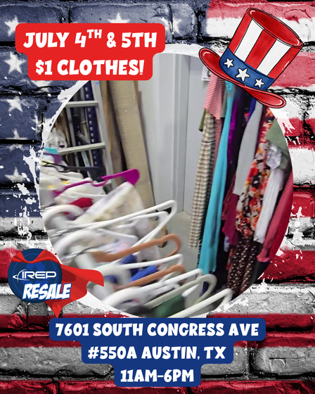 July 4th Austin clothes sale thrift store