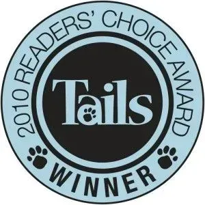 2010 Readers' Choice Award seal, blue and black, with 