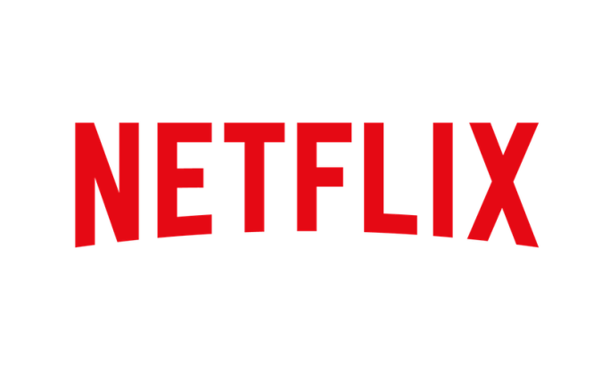 A red netflix logo on a white background