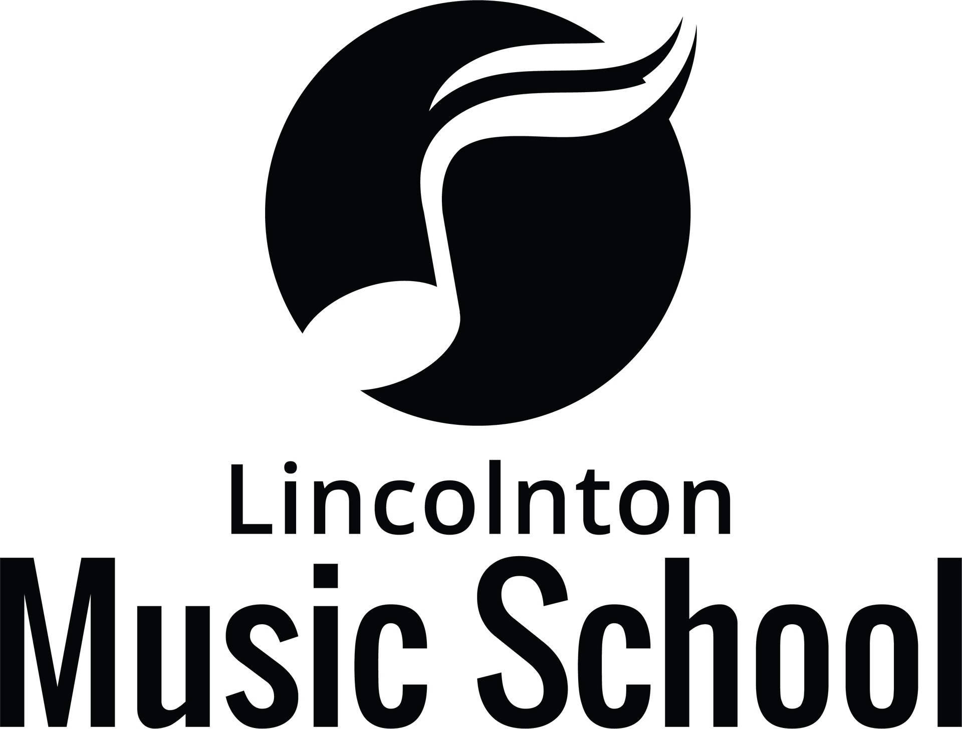 Lincolnton Music School black logo