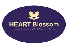 Logo: Oval with purple background, beige text 