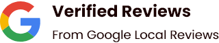 A google logo that says verified reviews from google local reviews