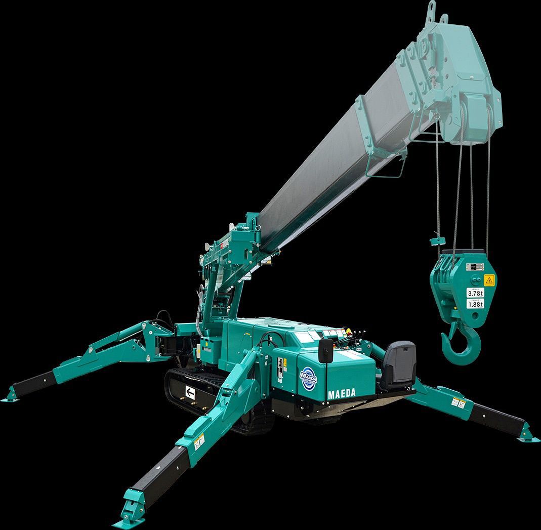 A Blue Crane With A Hook Attached To It On A Black Background — Gympie Crane Hire In Glanmire, QLD