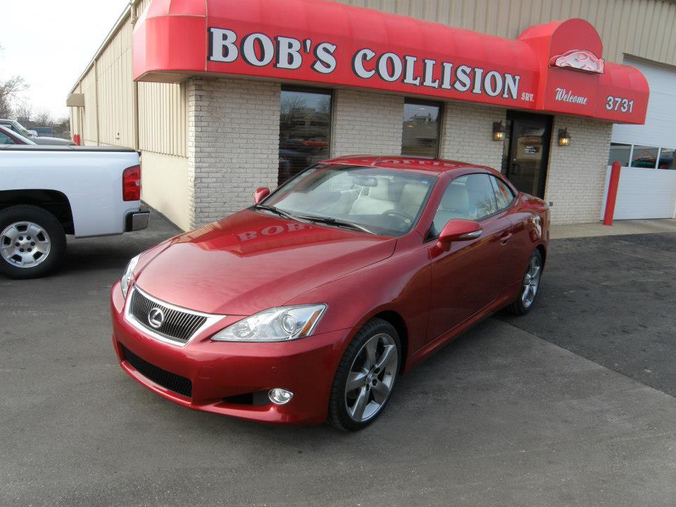 Red Car in Front of Bob's Collision — Grand Rapids, MI — Bobs Collision Service