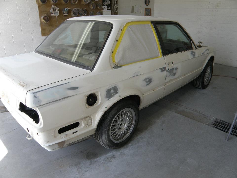 Repairing a White Car — Grand Rapids, MI — Bobs Collision Service