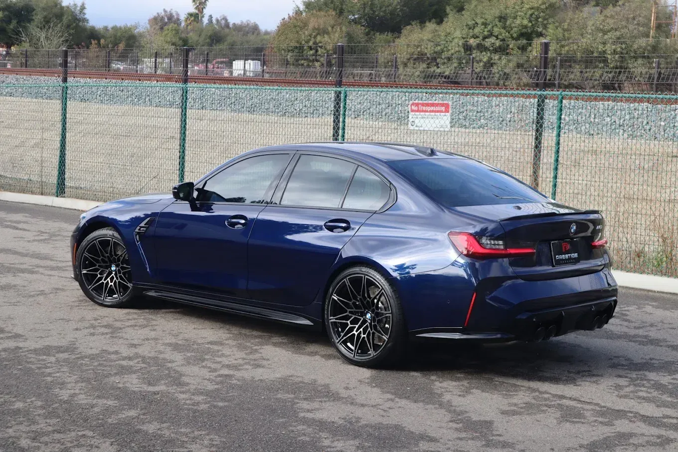 vehicle with ceramic coating parked outside