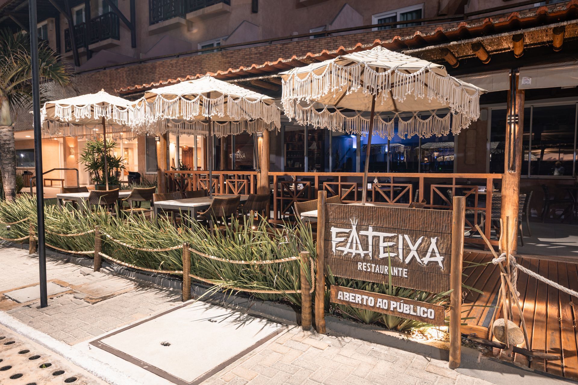 Fachada do Restaurante Fateixa, do Hotel Ponta Verde Praia do Francês.