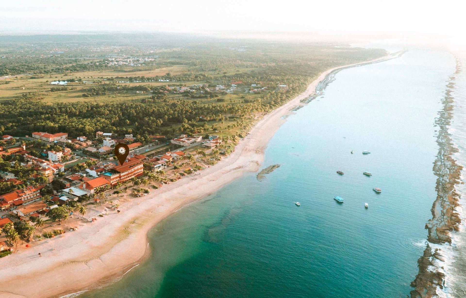 Vista aérea da praia do francês