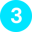 Blue graphic with a downward-pointing triangle, a square with a circle inside, and an exclamation mark in a circle.