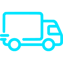 Blue-glowing virtual reality headset with a finger pressing a button and arrows indicating adjustment.