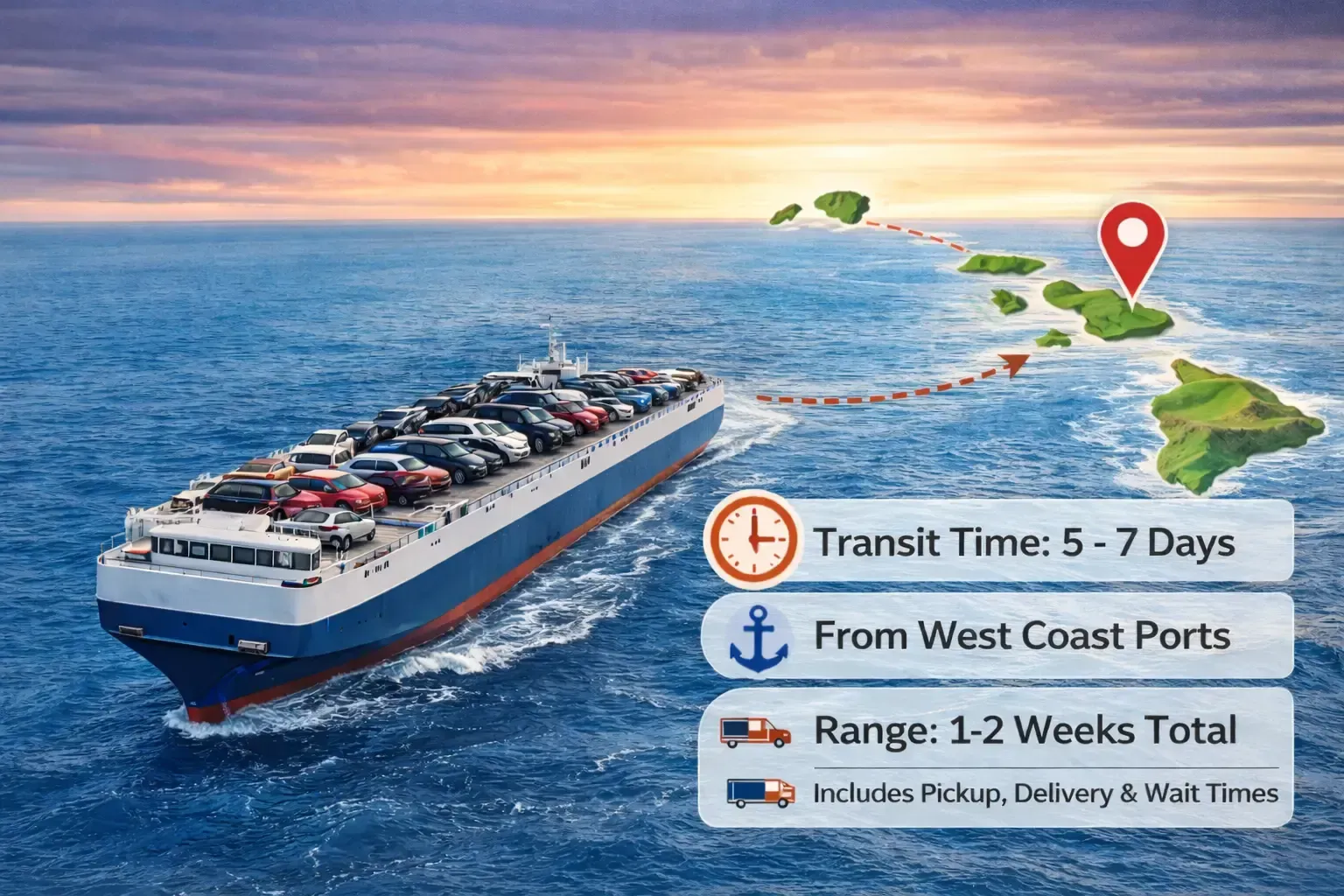 How Long to Ship a Car to Hawaii
