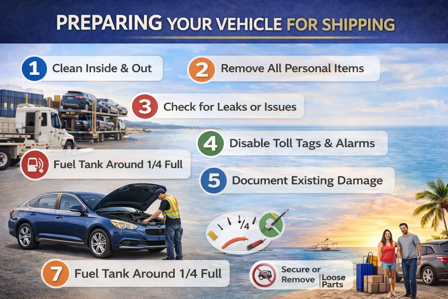 Preparing Your Vehicle for Shipping