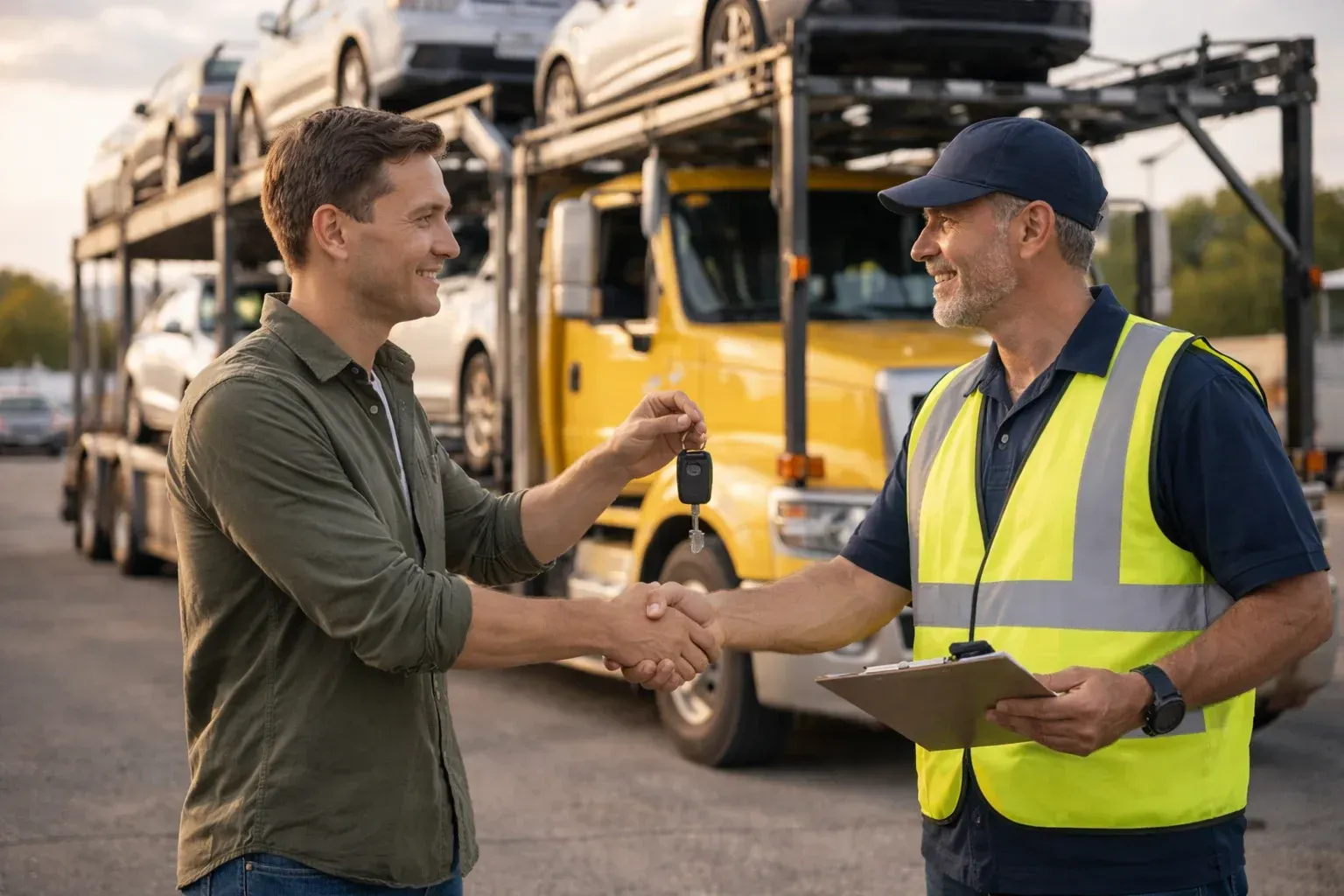 Vehicle Handover to the Transport Carrier
