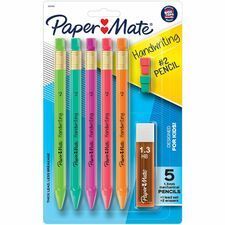 A pack of paper mate handwriting # 2 pencils with refills.