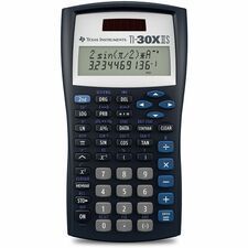 A texas instruments ti-30x is a calculator with a large screen.