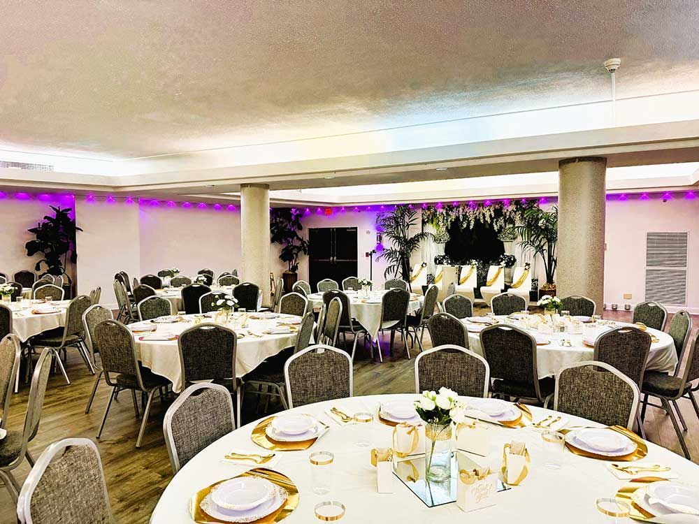 Large event space set up for a celebration 1