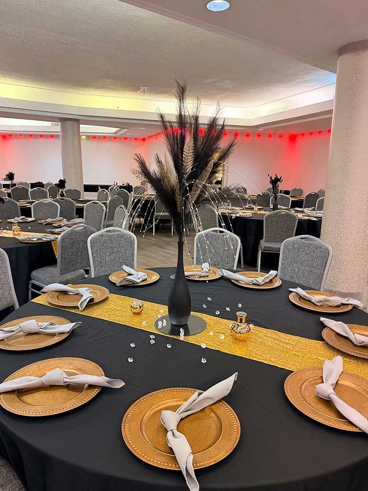 Large event space set up for a celebration 9