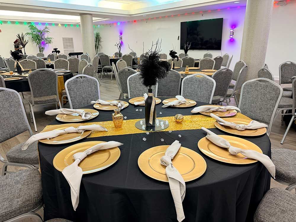 Large event space set up for a celebration 6