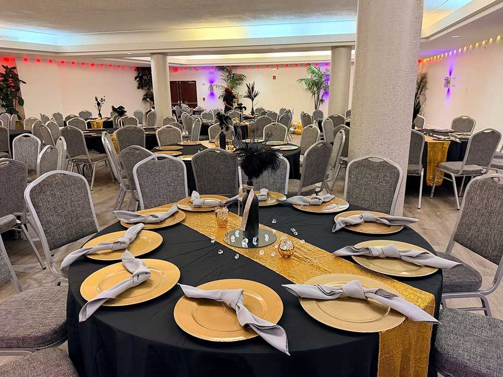 Large event space set up for a celebration 7