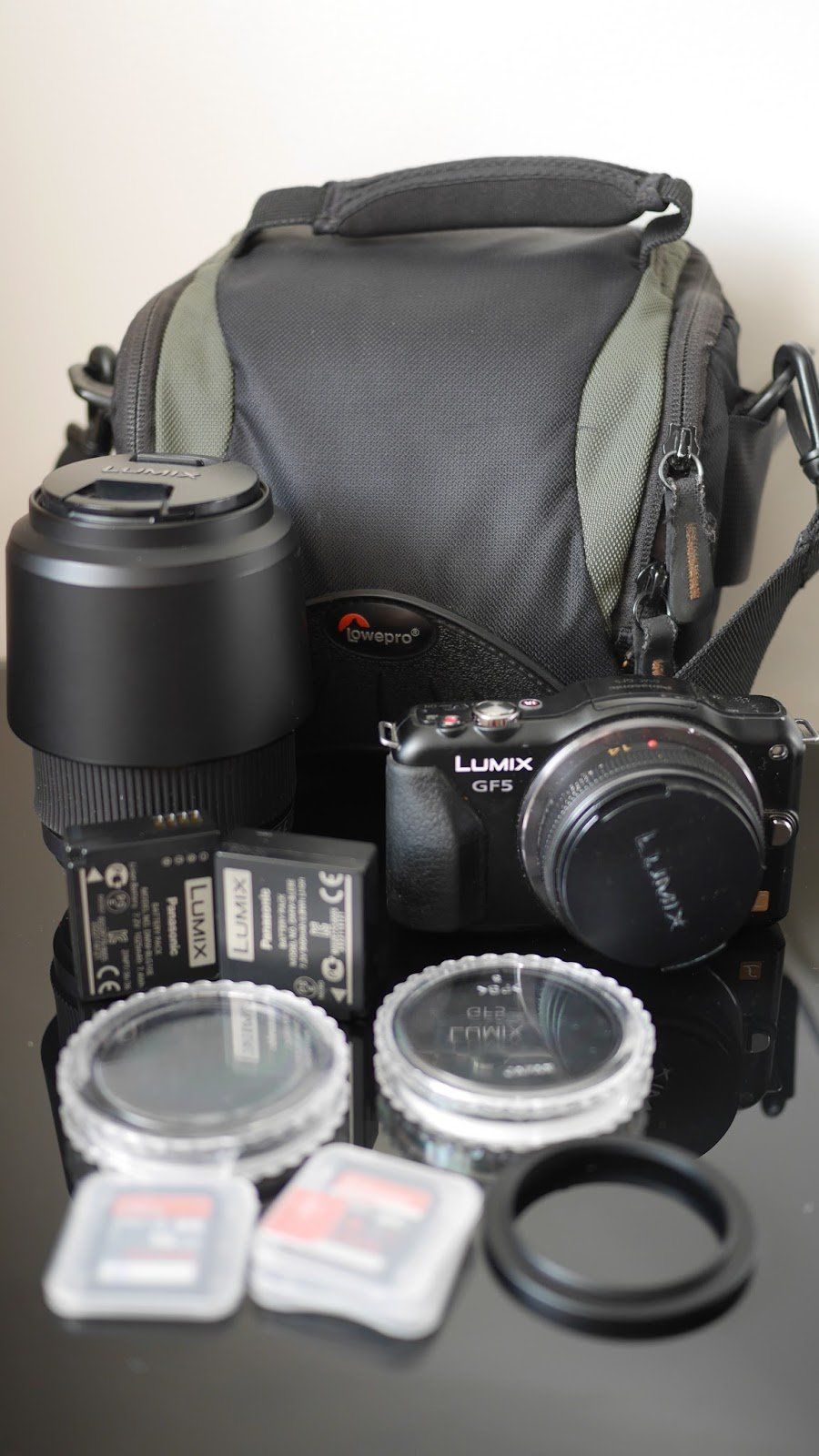 Lowepro Lightweight day bag, camera and lens kit